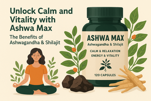 Unlock Calm and Vitality with Ashwa Max: The Benefits of Ashwagandha & Shilajit