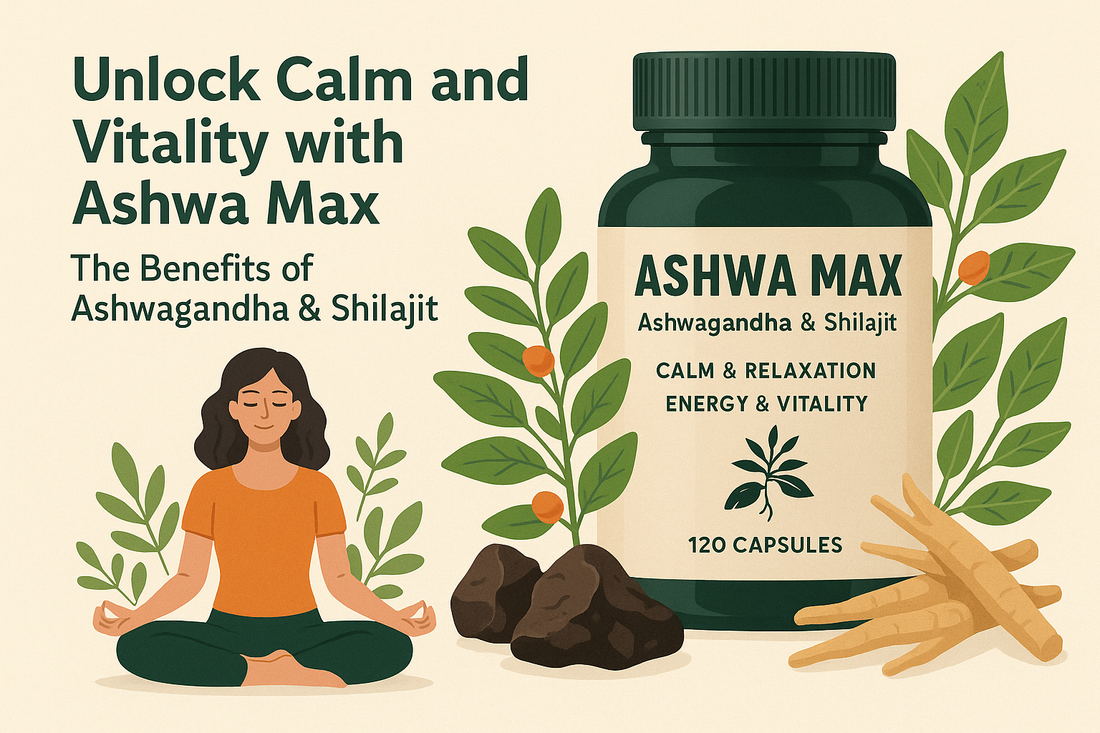 Unlock Calm and Vitality with Ashwa Max: The Benefits of Ashwagandha & Shilajit