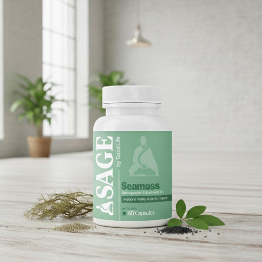 Sage Sea Moss Capsules: The Holistic Health Boost from Ashwagandha, Black Seed, and Vitamin D3