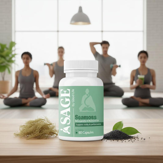 Sage Sea Moss Capsules: Harnessing Ashwagandha, Black Seed, and Vitamin D3 for Holistic Wellness