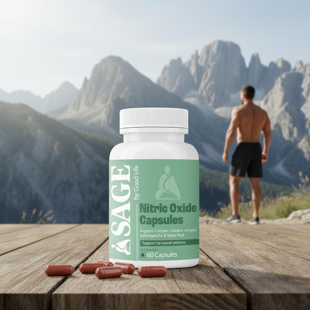 Sage Nitric Oxide Capsules: Unlocking the Benefits of L-Arginine, L-Citrulline & Adaptogens for Men’s Health