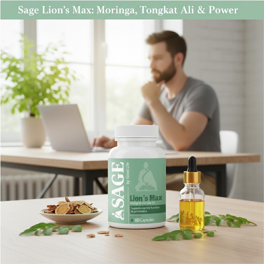 Sage Lion’s Max: Moringa, Tongkat Ali & Cod Liver Oil Power