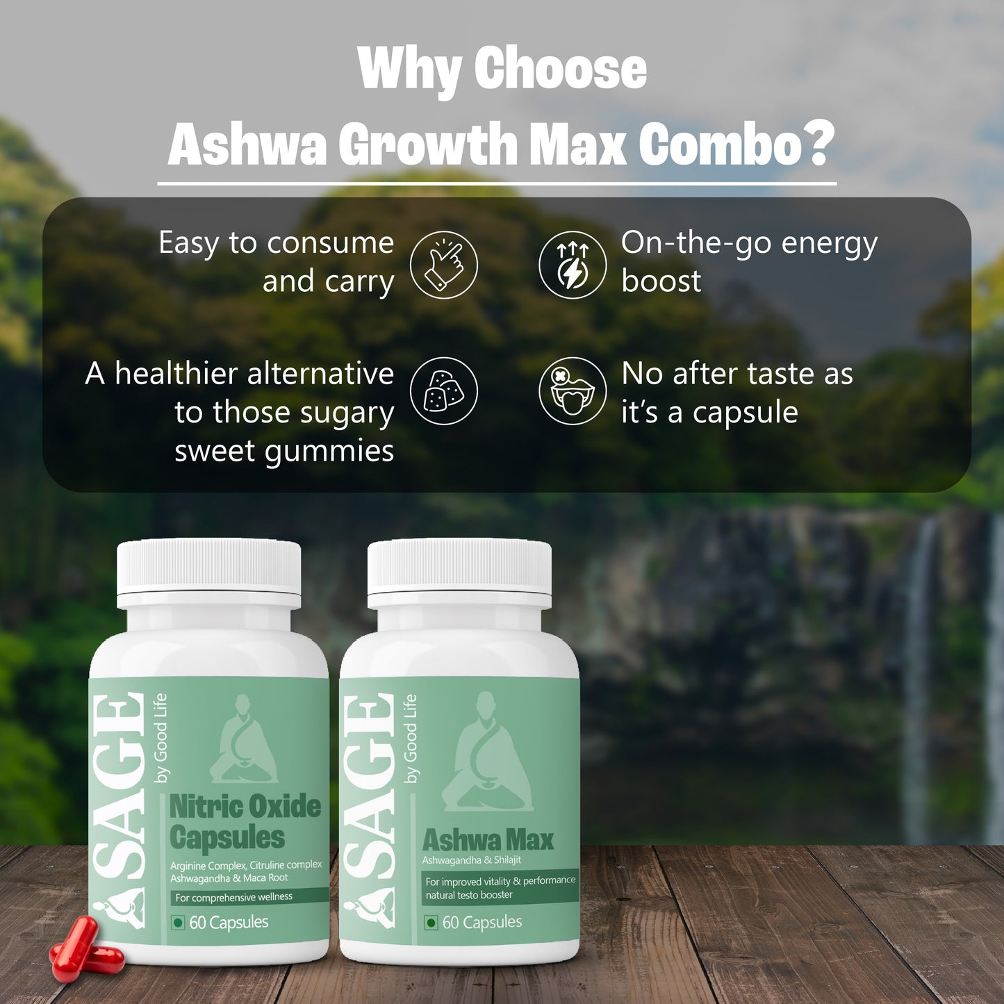 Power Max Combo: Powered by Nitric Oxide & Ashwa Max Capsules