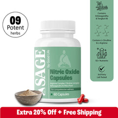 Sage Nitric Oxide Capsules: Powered with L-Arginine, L-Citrulline & Adaptogens
