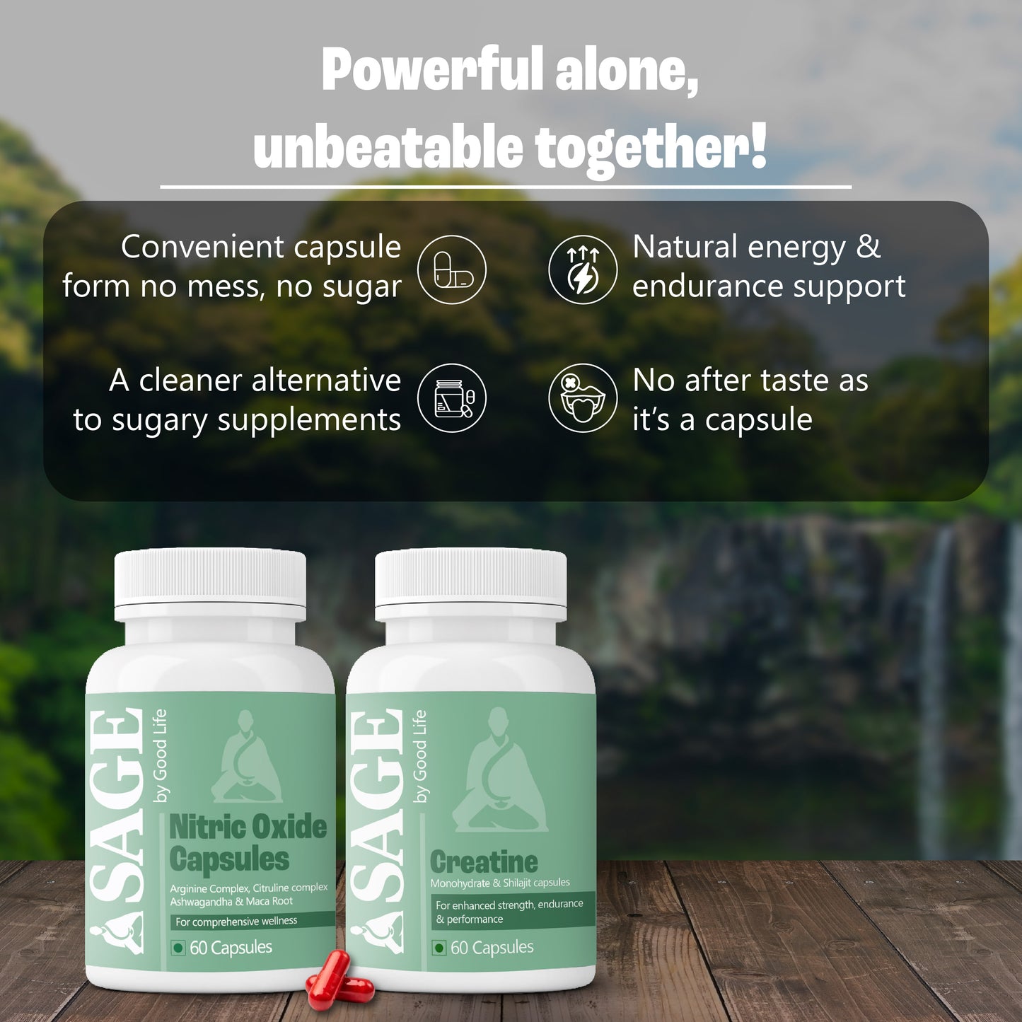 Beast Fuel Combo: Powered by Nitric Oxide & Creatine Capsules