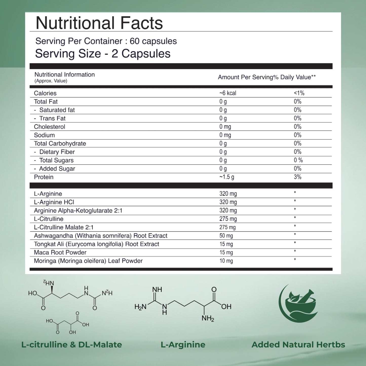 Sage Nitric Oxide Capsules for Size, Bedroom Game & Circulation with L-Arginine, L-Citrulline & Adaptogens