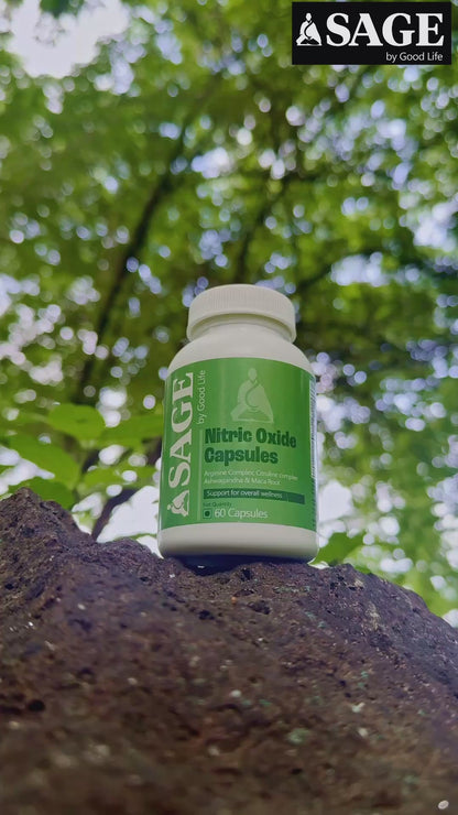 Sage Nitric Oxide Capsules for Size, Bedroom Game & Circulation with L-Arginine, L-Citrulline & Adaptogens
